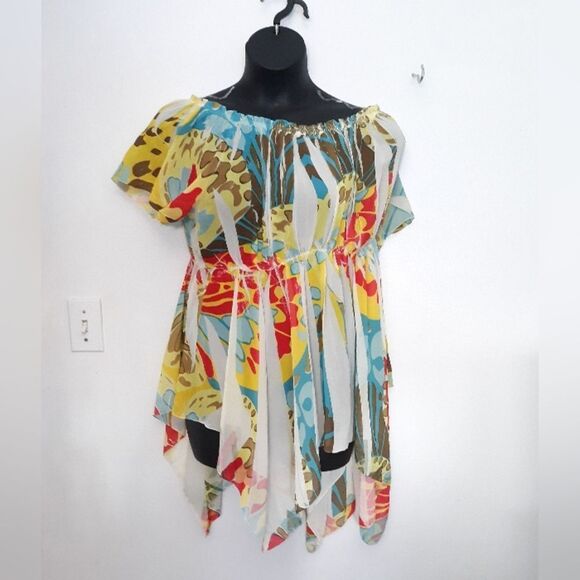 Esmeralda Fashions asymmetrical blouse/ mini dress - Picture 5 of 5